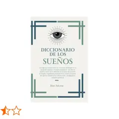 Portada de "Diccionario de los Sueños" con un ojo estilizado y texto que invita a descifrar mensajes del subconsciente.