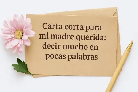 Carta corta para mi madre querida: decir mucho en pocas palabras. Un detalle para el Día de la Madre.